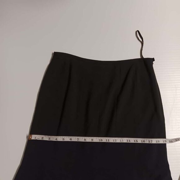 Kasper Women's Plus Size Knit Midi Skirt 1X Black Plain Elastic Waist Size 8 - Picture 1 of 6